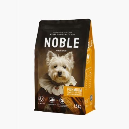 Hrana Premium Uscata Caini, NashiDay Noble, Talie Mica, Pui si Orez, 1.5 kg
