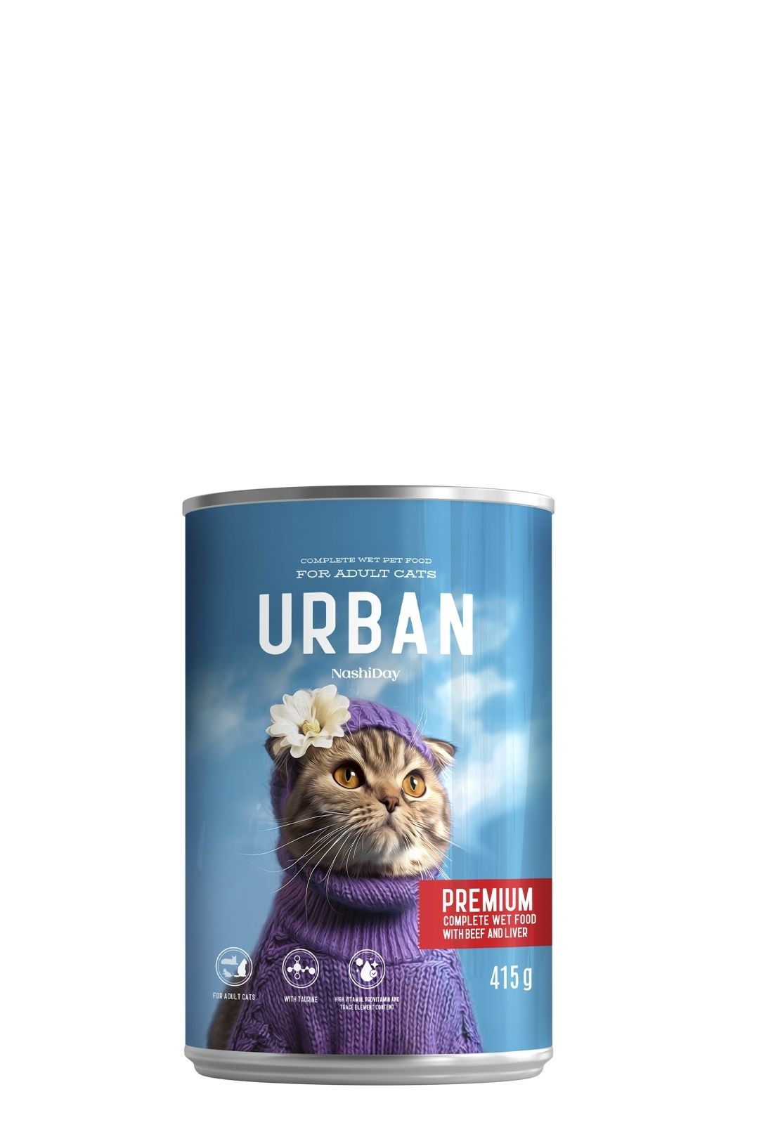 Hrana Umeda Pisici, NashiDay Urban, Vita si Ficat, 415 g