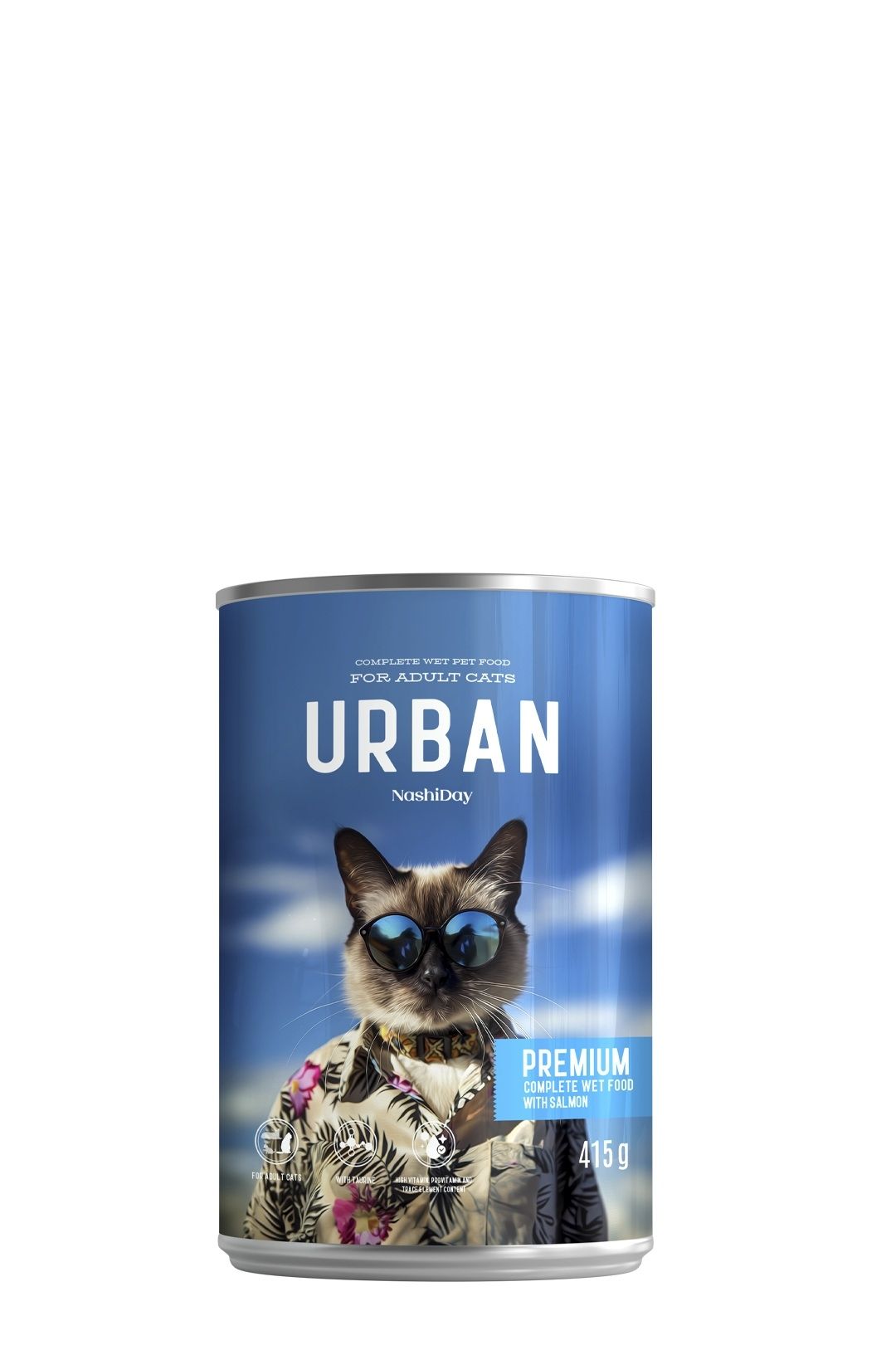 Hrana Umeda Pisici, NashiDay Urban, Somon, 415 g