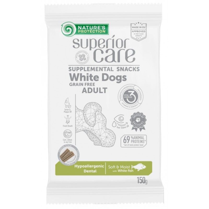 Nature’s Protection Dog Snack Superior Care Hypoallergenic Dental with White Fish, 150 g Delicii-Caini 2023-09-26