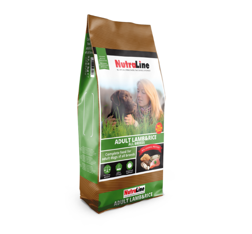 Hrana uscata caini, Nutraline Adult Miel & Orez, 12.5 kg