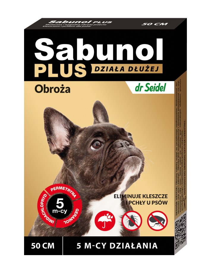 Sabunol PLUS, Zgarda Antiparazitara Caini 10-25 kg (50cm)