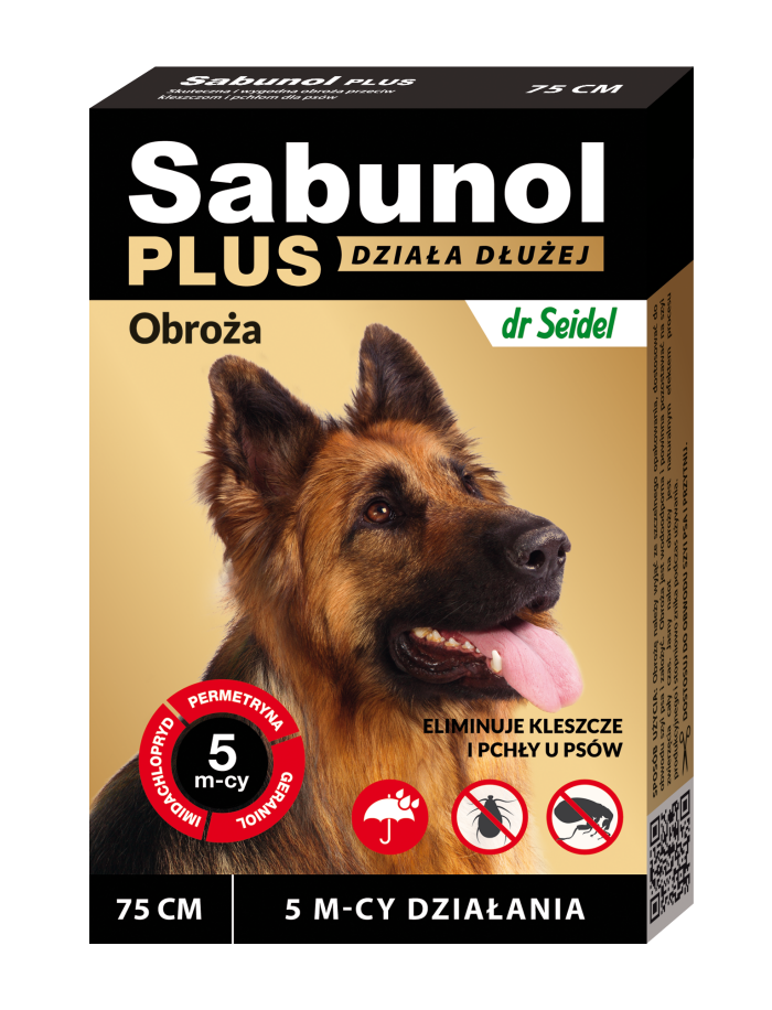 Sabunol PLUS, Zgarda Antiparazitara Caini 26-50 kg (75cm)