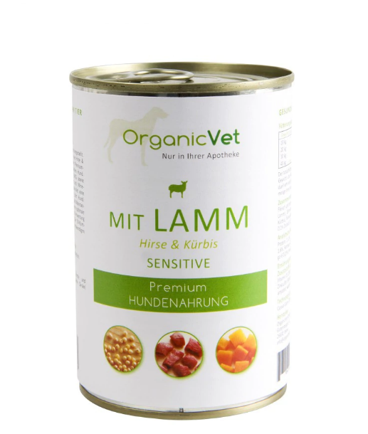 OrganicVet Sensitive, Miel, Dovleac Si Mei, 400 G