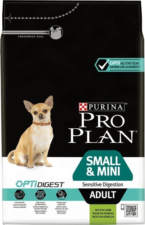 PRO PLAN Dog, Small and Mini Adult Sensitive Digestion Lamb, 7 kg Adult