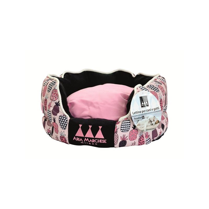 Patut pentru caini si pisici Paradiso Pink/ Ananas M, 58 x 50 x 25 cm