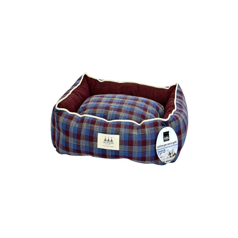 Patut pentru caini si pisici Scacchi Bordo/Cadril S, 48 x 35 x 17 cm