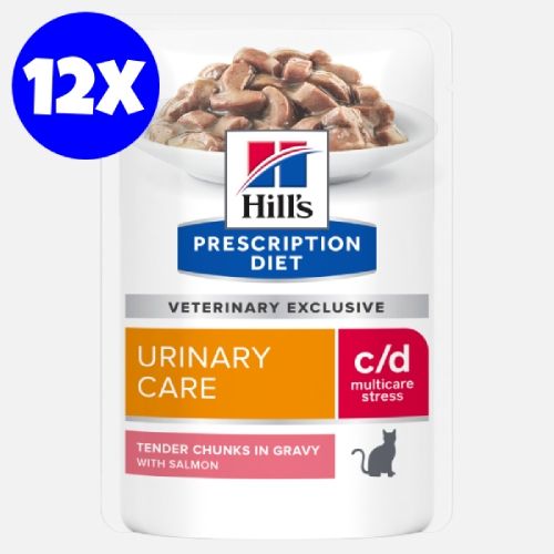 Hill\'s Prescription Diet Feline c/d Multi Stress Somon, 12x85 g