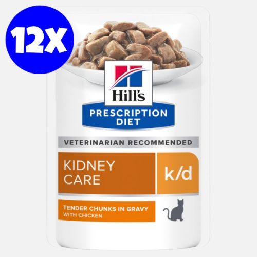 Hill\'s Prescription Diet Feline k/d Chicken, 12x85 g