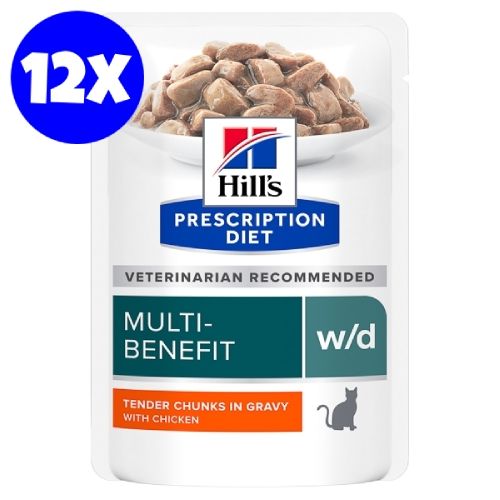 Hill\'s Prescription Diet Feline w/d Chicken, 12x85 g