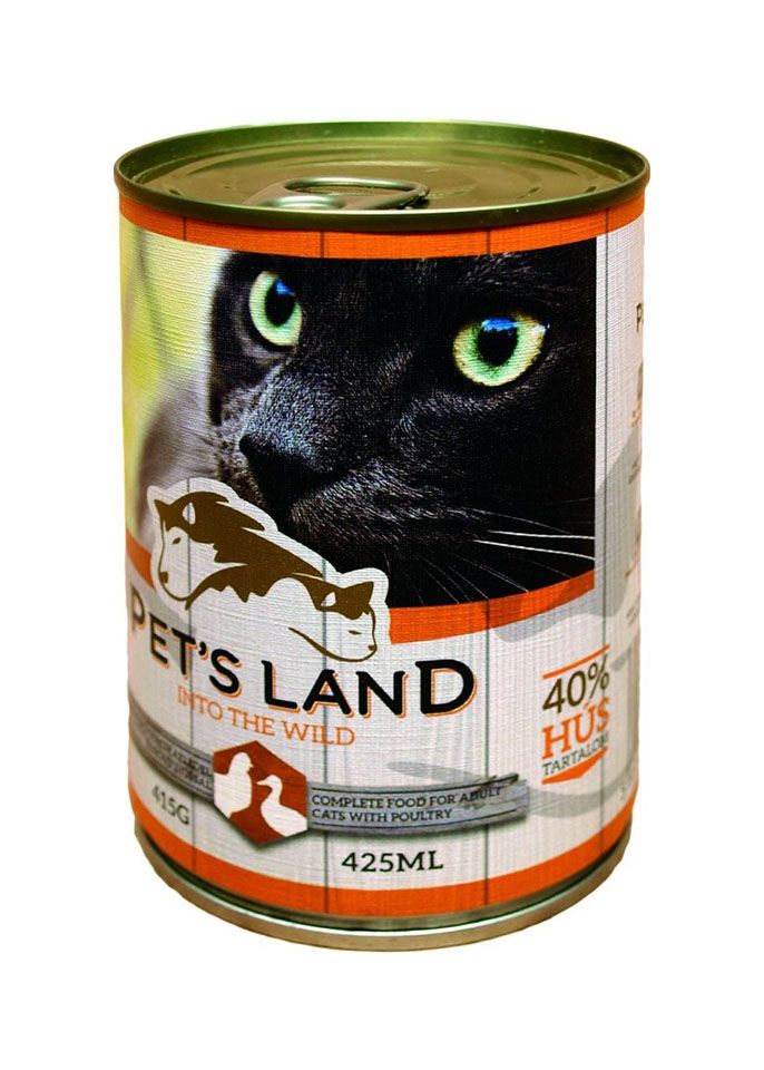 Pet’s Land Cat, carne de pasare, 415 g