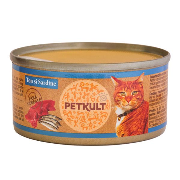 Petkult Cat Ton cu Sardina, 80 g