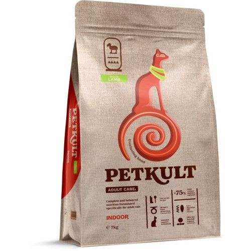 Hrana uscata Petkult Adult Care Indoor pentru pisici, cu continut ridicat de miel, 7 kg