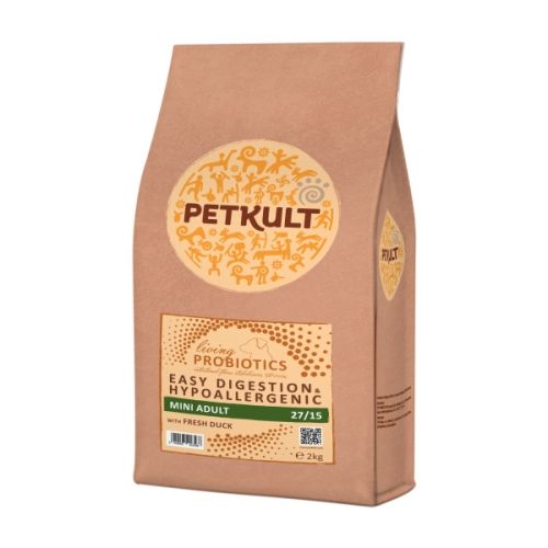 Petkult Dog Probiotics Adult Mini Formula Duck & Rice, 2 Kg