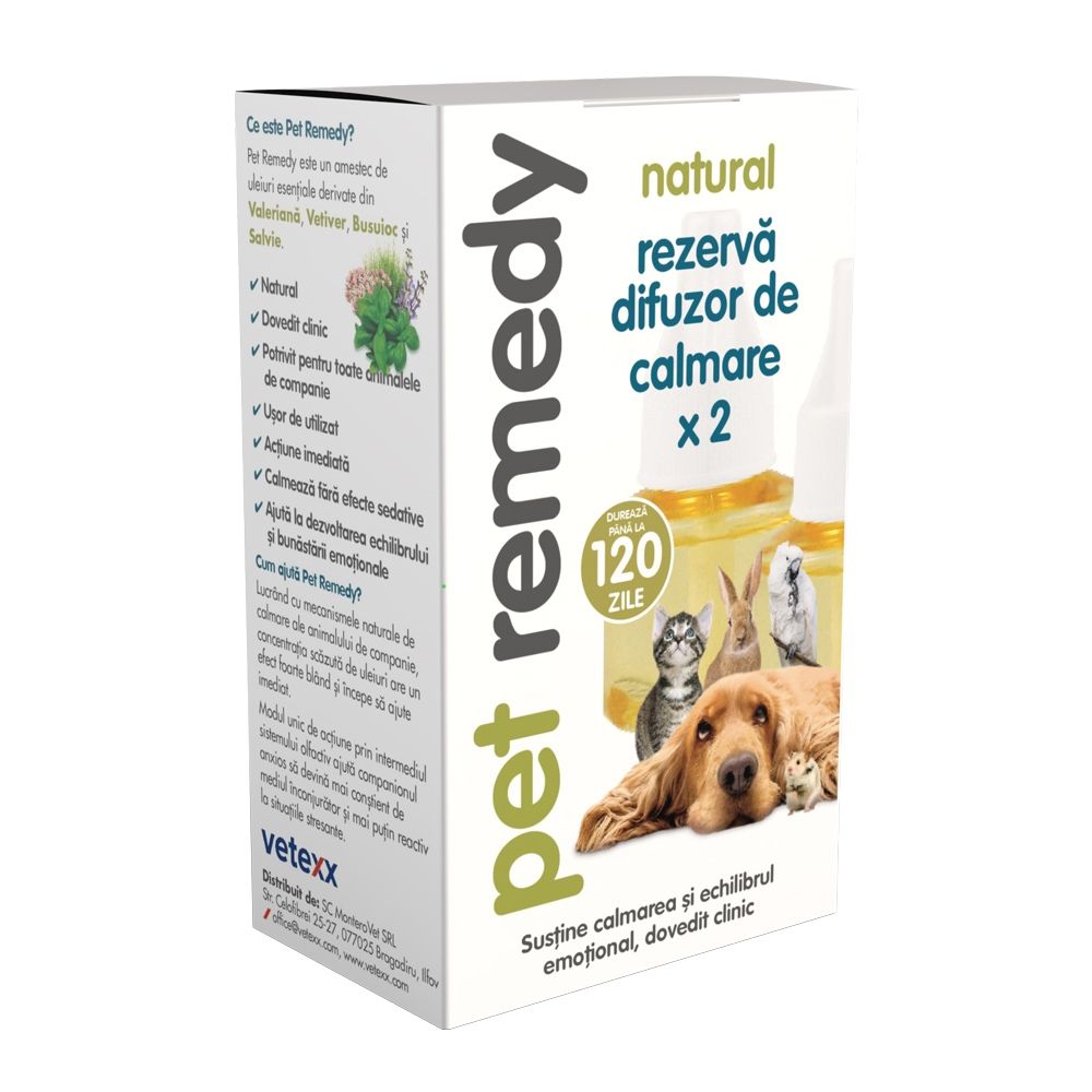 PET REMEDY Plug Diffuser Refill, 2 x 40 ml