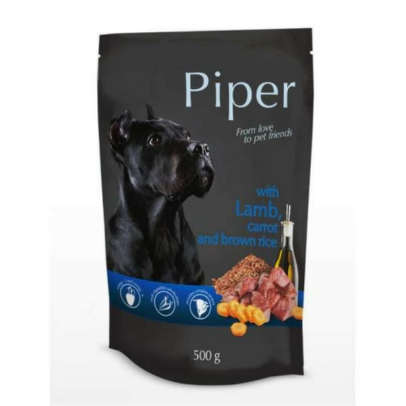 Piper Adult Dog, Cu Carne De Miel, Morcovi Si Orez Brun, 500 g 500
