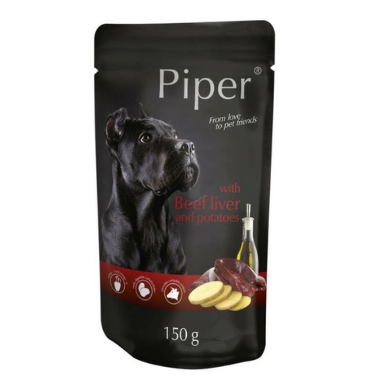 Piper Adult Dog, Ficat De Vita Si Cartofi, 150 g 150 imagine 2022