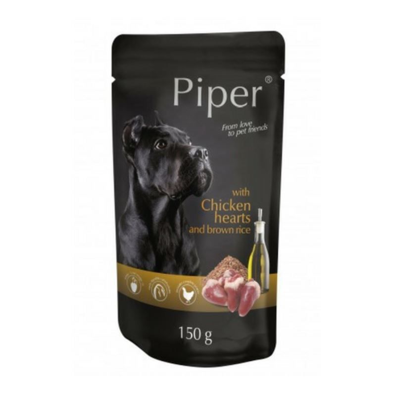 Piper Adult Dog, Inimi De Pui Si Orez Brun, 150 g 150 imagine 2022