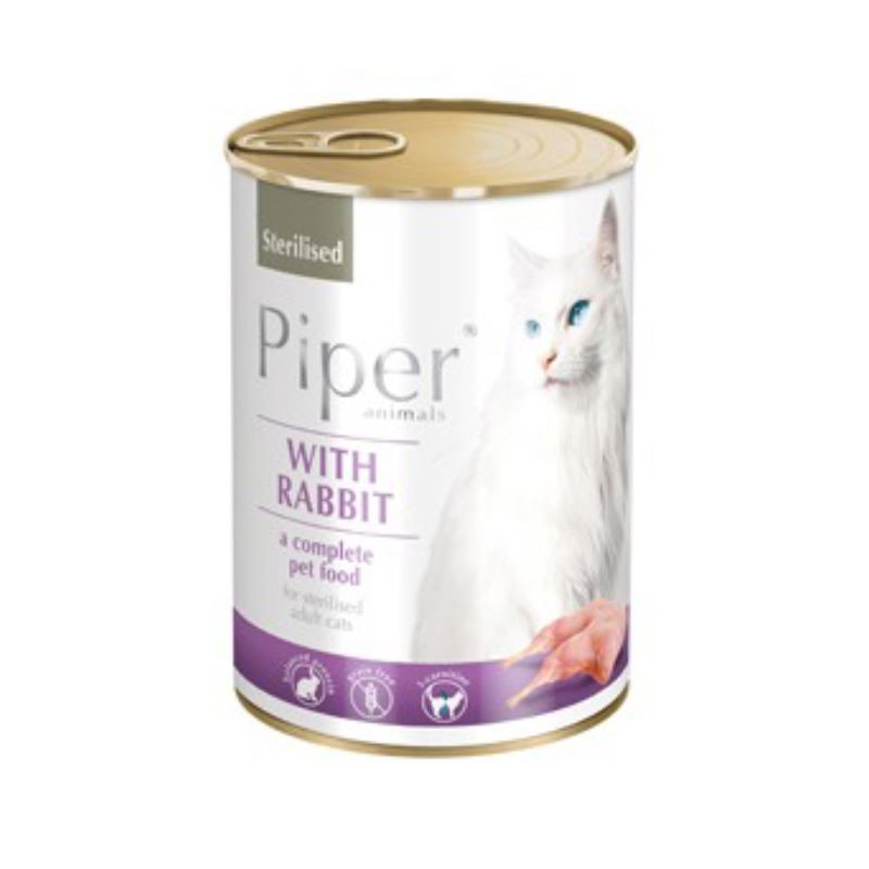 Piper Cat Sterilised, Iepure, 400 G