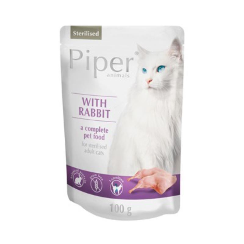 Piper Cat Sterilised, Iepure, 100 g 100 imagine 2022