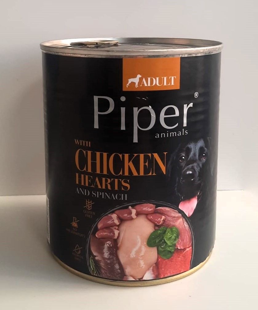 Piper With Chicken Hearts And Spinach, 800 g