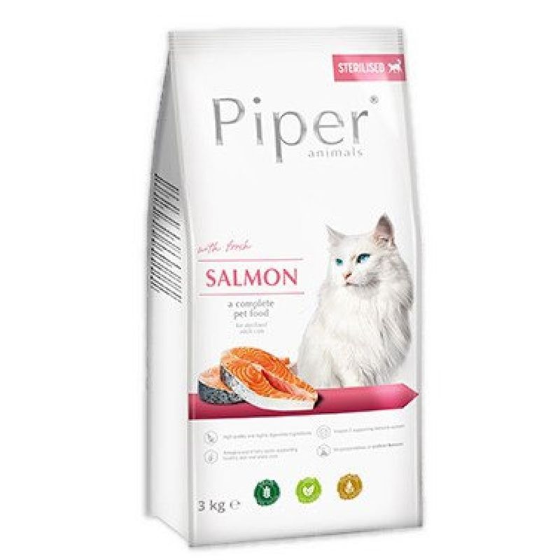 Piper Adult Sterilised Cat, Somon, 3 kg Adult imagine 2022