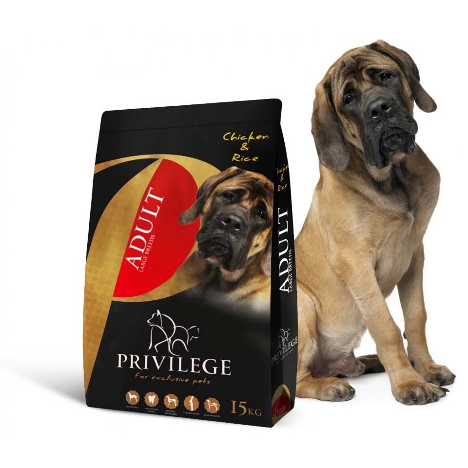Privilege Adult Large Breed, Pui & Orez, 15 kg Adult