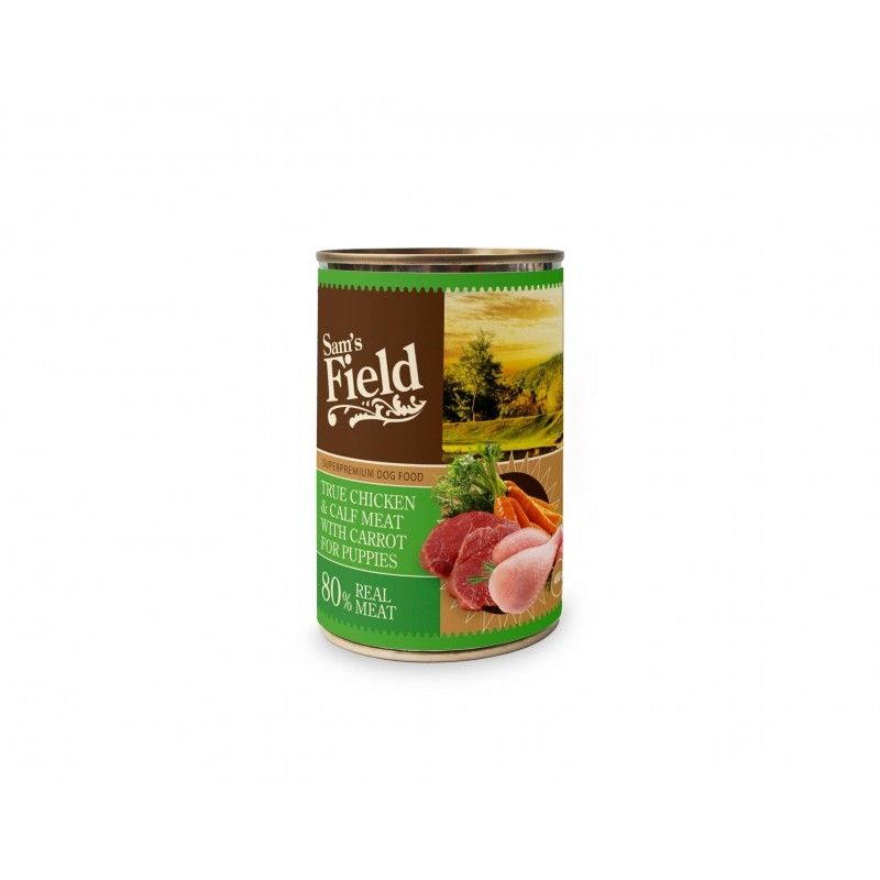 Sam\'s Field True Meat Chicken & Veal with Carrot for Puppies, 400 g