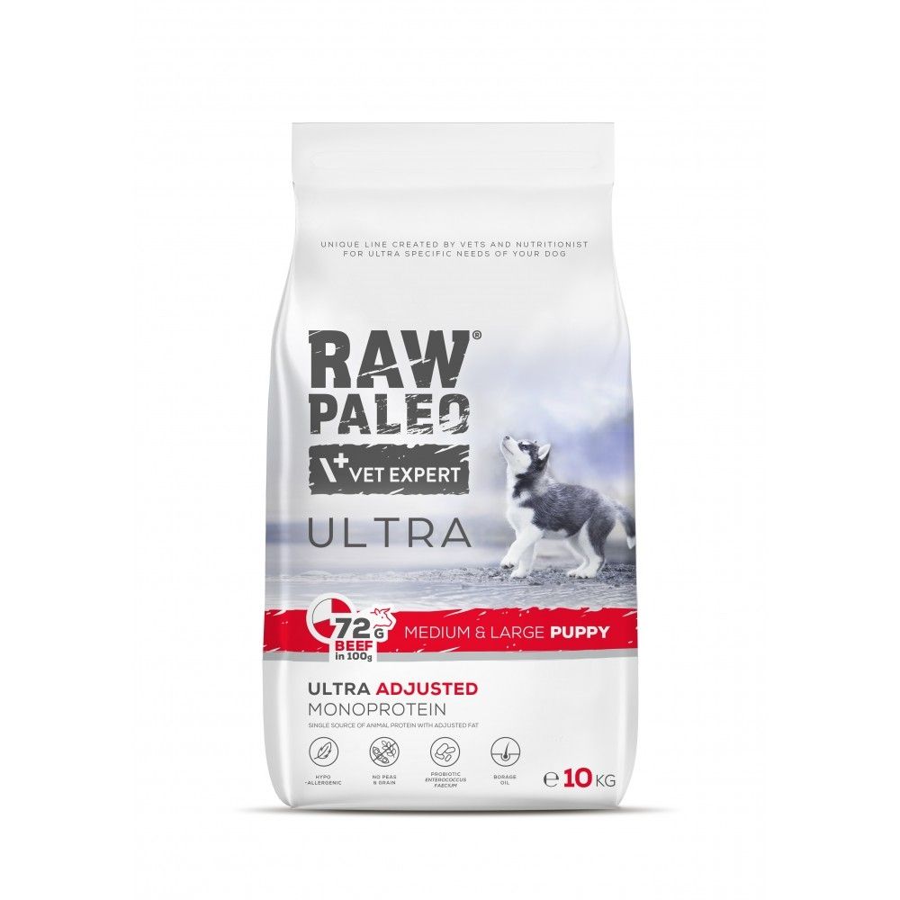 Raw Paleo Ultra Beef Medium & Large Puppy, 10 kg
