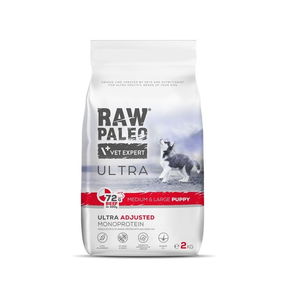 Raw Paleo Ultra Beef Medium & Large Puppy, 2 kg