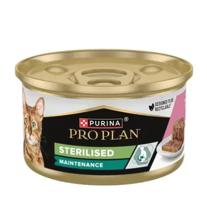 PURINA PRO PLAN Cat Wet Can, Sterilised Maintenance, 85 g