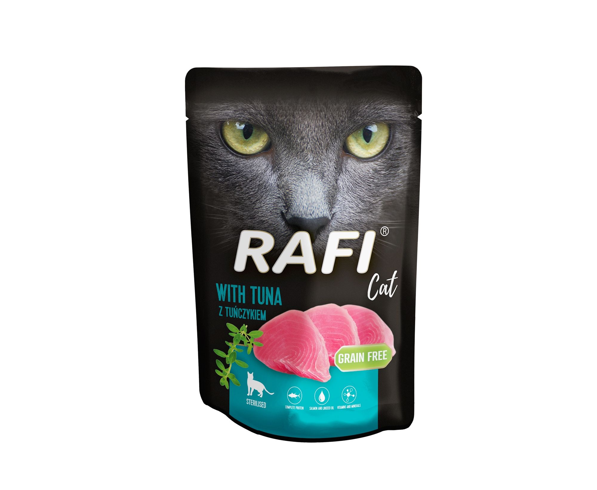 Hrana Umeda Pisici Sterilizate, Rafi Cat, Ton, 100 g