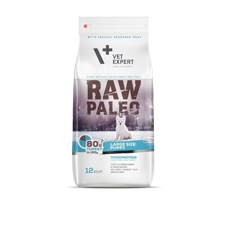 Raw Paleo, Puppy, Rase Mari, Curcan, 12 Kg