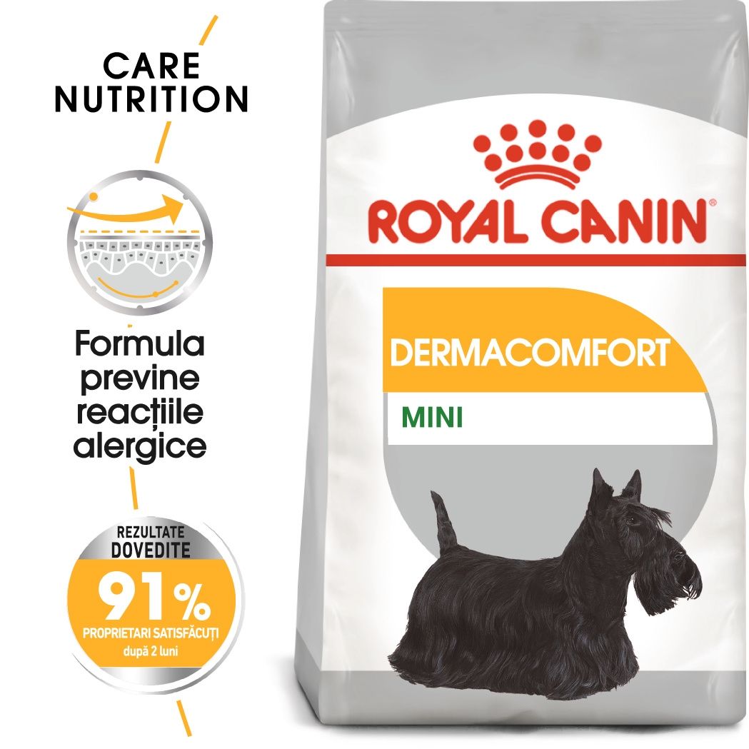 Royal Canin Mini Dermacomfort hrana uscata caine, prevenirea iritatiilor pielii, 8 kg