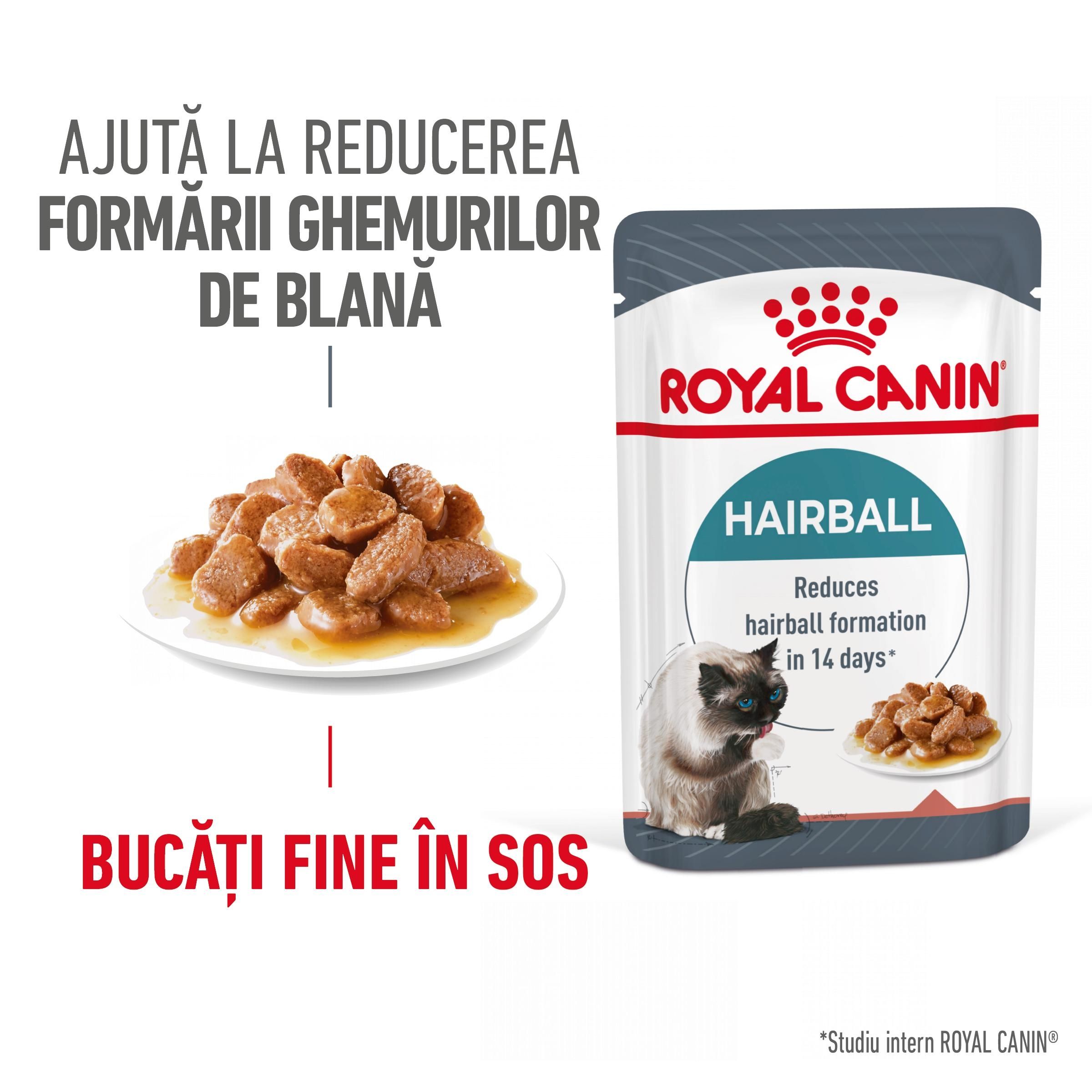 Royal Canin Hairball Care Adult hrana umeda pisica, limitarea ghemurilor de blana (in sos), 85 g