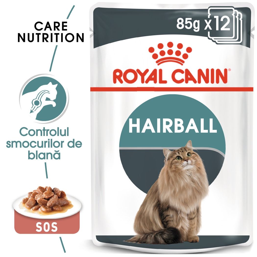Royal Canin Hairball Care Adult hrana umeda pisica, limitarea ghemurilor blanii (in sos), 12 x 85 g (în imagine 2022