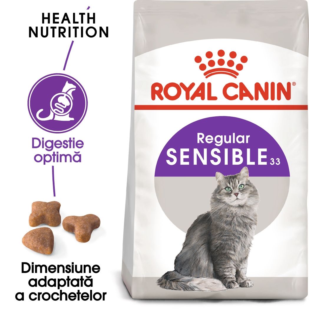 Royal Canin Sensible Adult hrana uscata pisica, digestie optima Adult imagine 2022