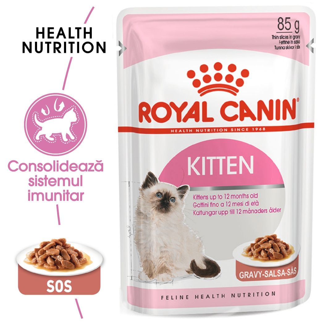Royal Canin Kitten hrana umeda pisica (in sos), 85 g (în imagine 2022
