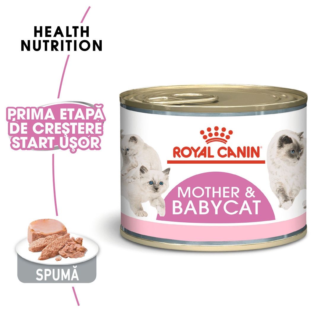 Royal Canin Mother & BabyCat hrana umeda pisica, mama si puiul (textura spumoasa), 195 g