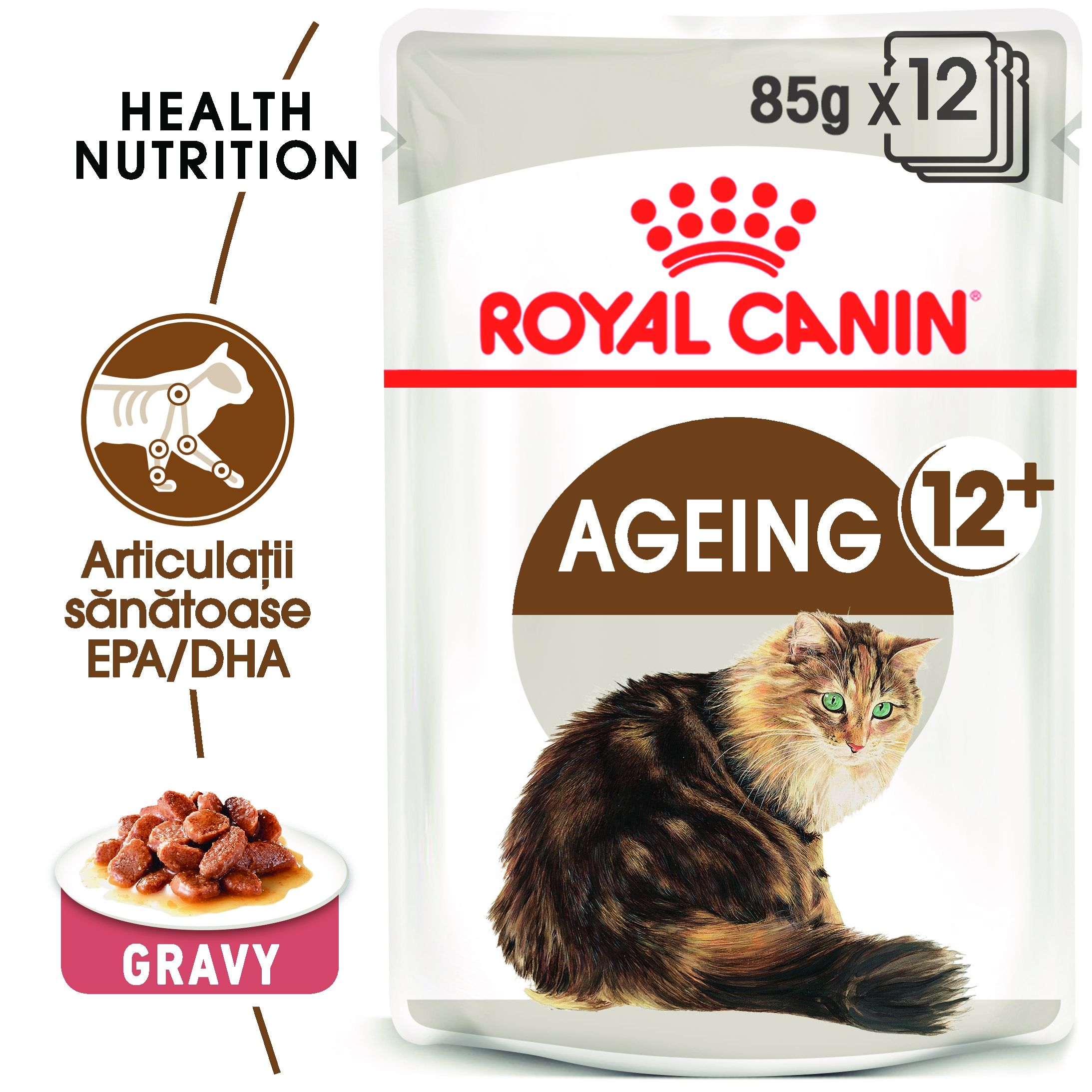 Royal Canin Ageing 12+ hrana umeda pisica senior (in sos), 12 x 85 g