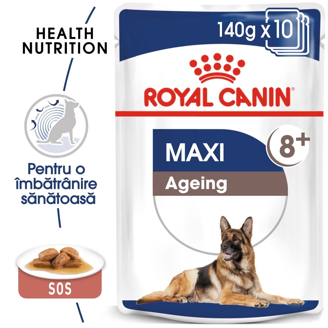 Royal Canin Maxi Ageing hrana umeda caine senior (in sos), 140 g 140 imagine 2022