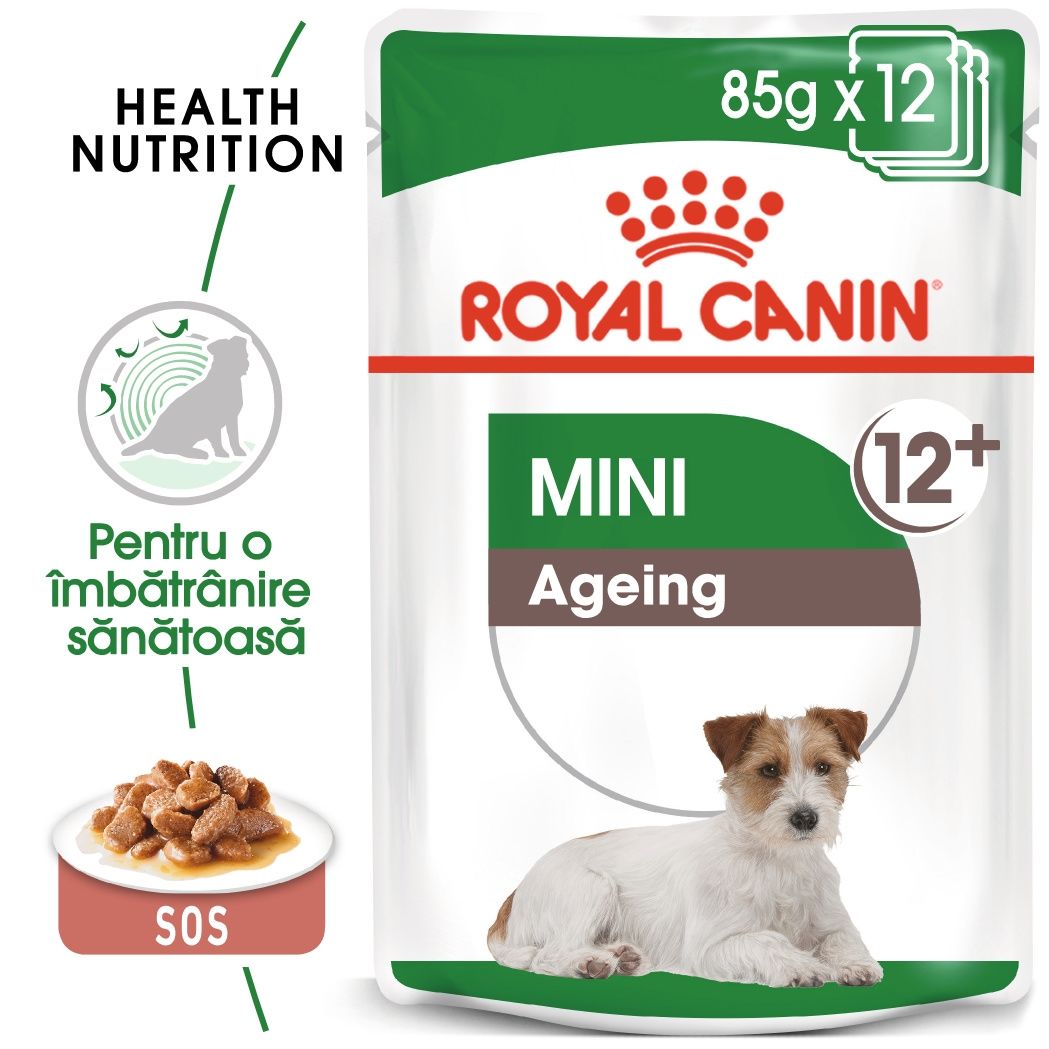 Royal Canin Mini Ageing 12+ hrana umeda caine senior (in sos), 12 x 85 g (în imagine 2022