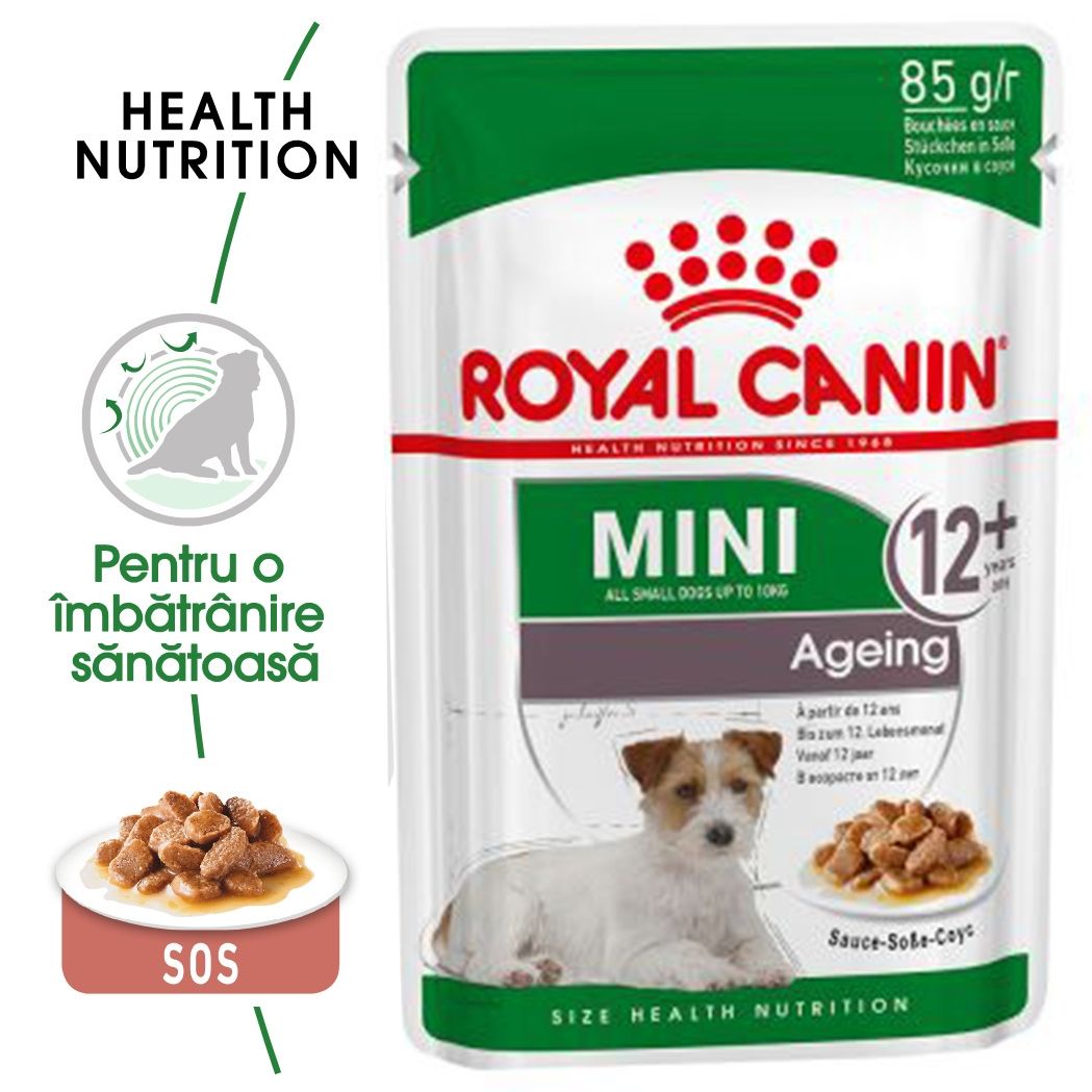 Royal Canin Mini Ageing 12+ hrana umeda caine senior (in sos), 85 g (în imagine 2022