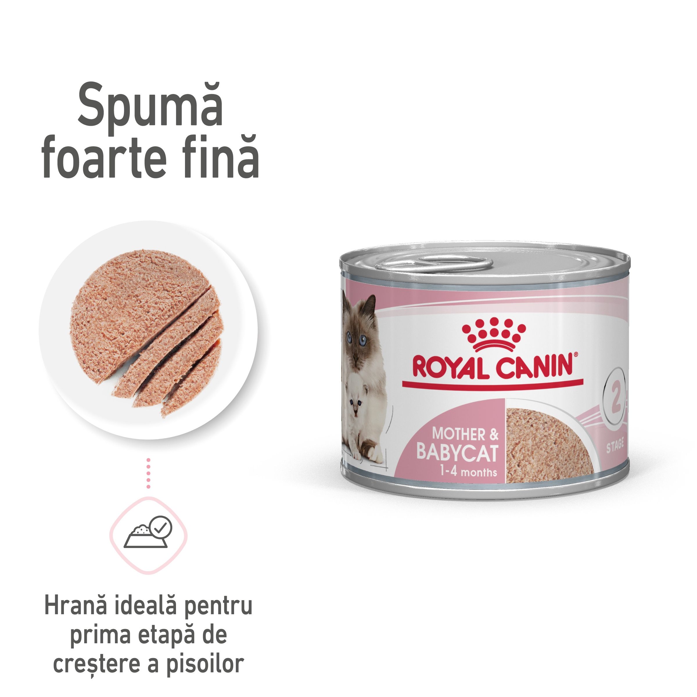 Royal Canin Mother & BabyCat hrana umeda pisica, mama si puiul (textura spumoasa), 195 g