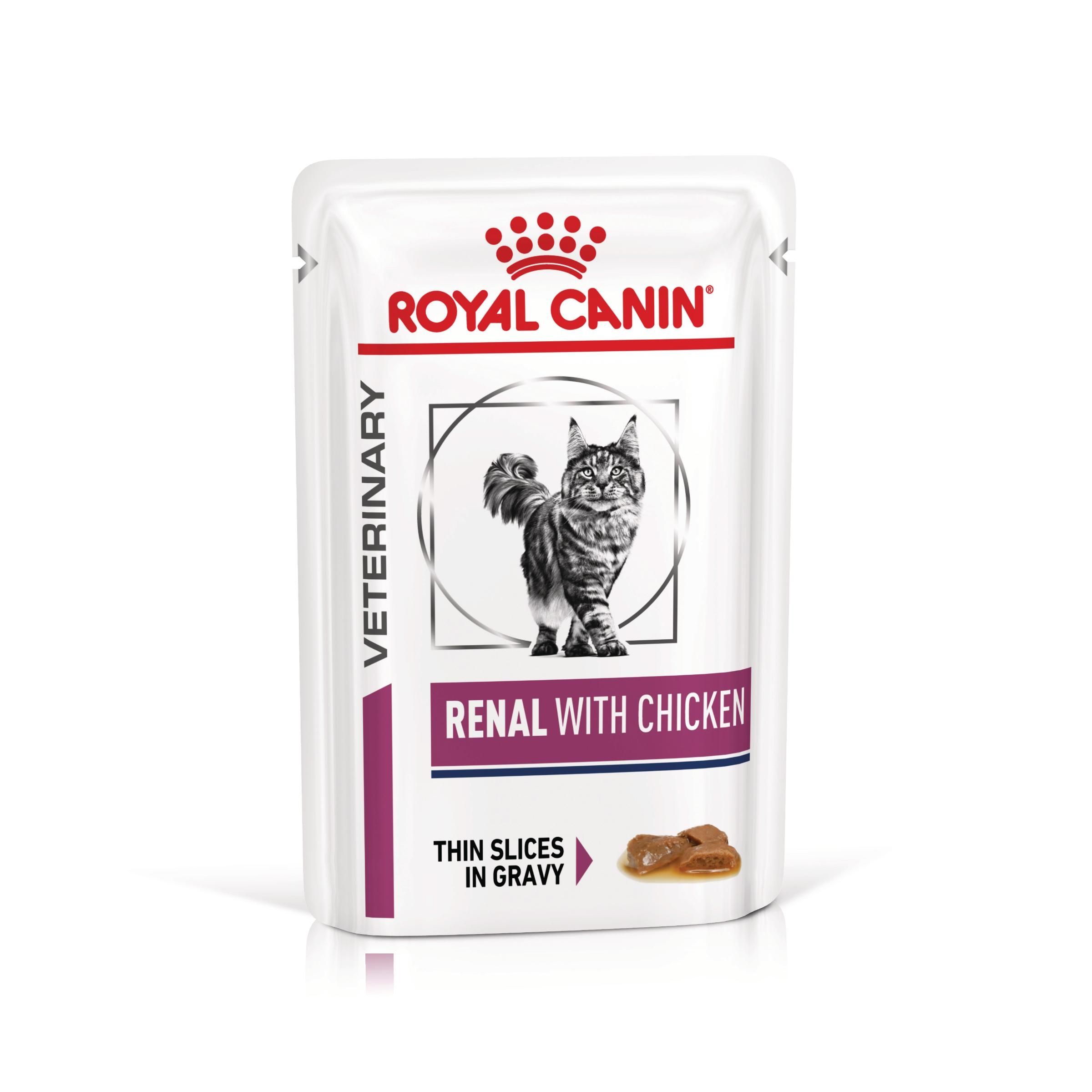 ROYAL CANIN Renal Chicken, dieta veterinara pisici, sistem renal, 85 g