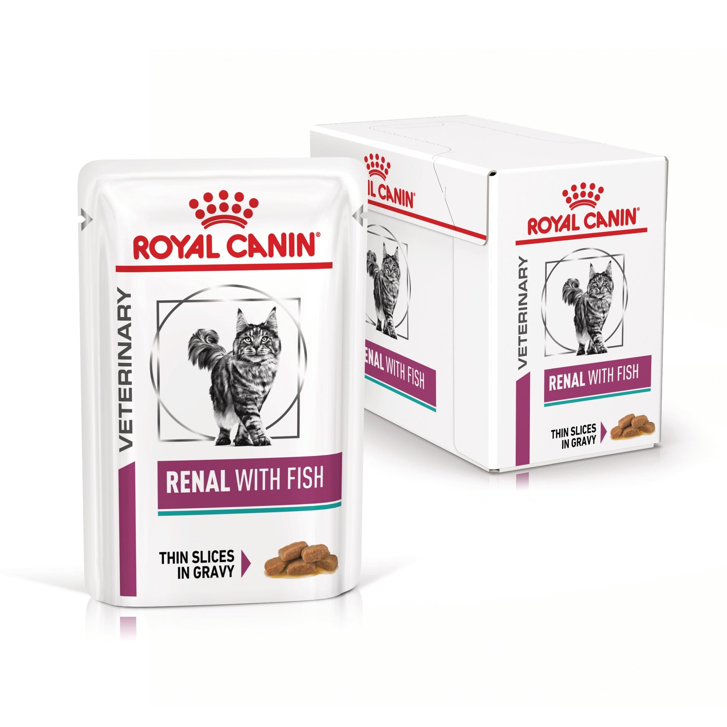 ROYAL CANIN Renal Fish, dieta veterinara pisici, sistem renal, 12x85 g