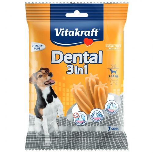 Recompensa pentru caini, Vitakraft Dental Snack 3in1 Small, 120 g 120 imagine 2022