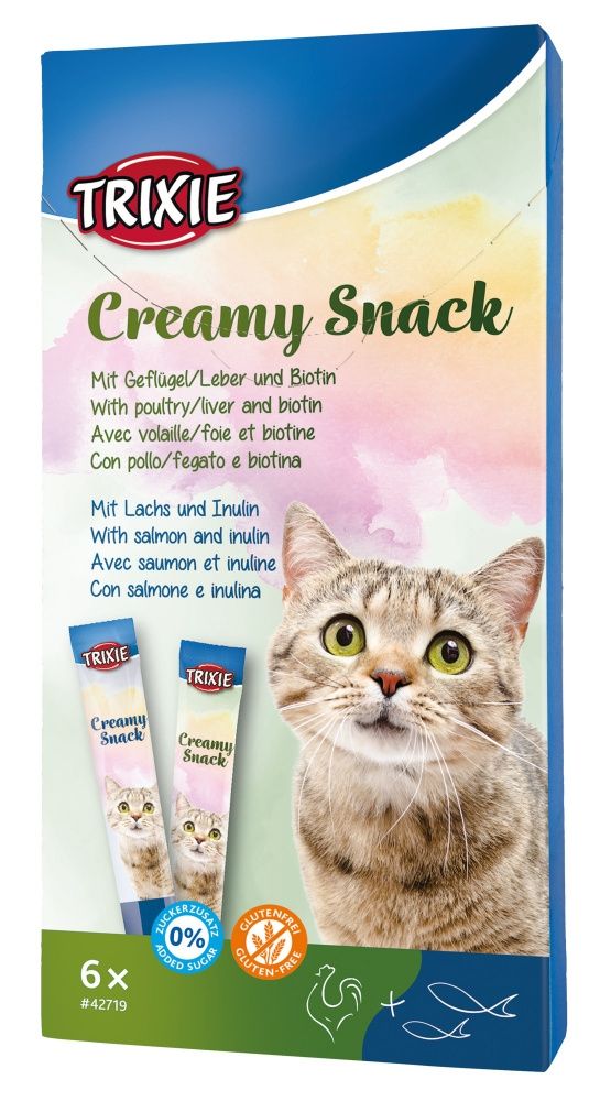Recompensa Pentru Pisici, Creamy Snacks, Cu Pui Si Peste, 6x15 G 42719