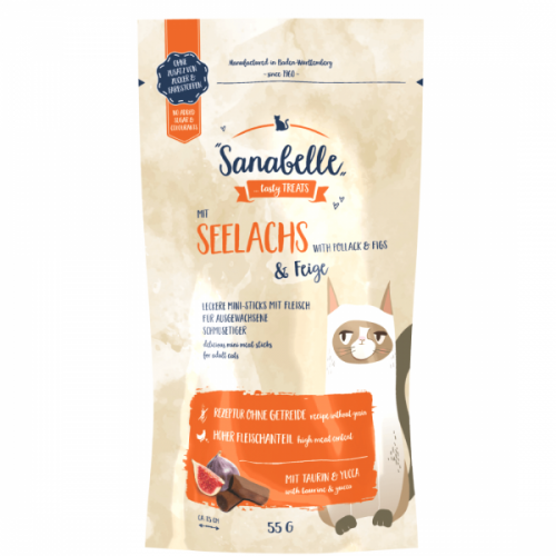 Recompense Pisici, Sanabelle Snack Cu Peste Si Smochine, 55 G