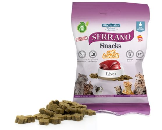 Recompense Serrano Mediterranean Natural, Pisici, Ficat, 50 g